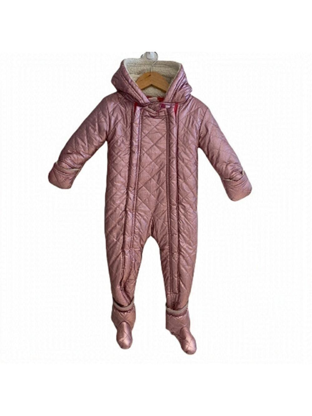𝅺EGG by Susan Lazar Metallic Pink Infant Snowsuit
